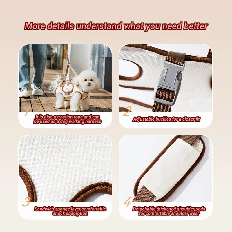 Adjustable Shoulder Pet Carrying Bag – Safe & Comfy for Daily Walks & Hiking