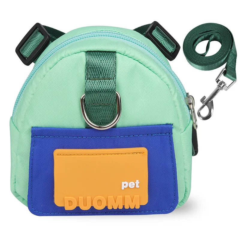 Fashion Pet Backpack β Color Contrast Travel Carrier for Small Dogs & Cats