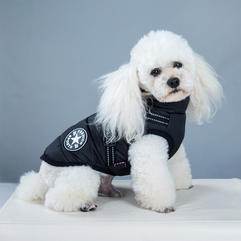 Waterproof Winter Dog Coat with Harness | Warm Pet Jacket for Small & Large Dogs