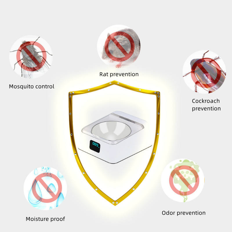 Pet 5G Bowl Pet Automatic Feeder Anti-Cockroach Anti-Mouse Moisture-Proof Bowl Dog Food Utensils