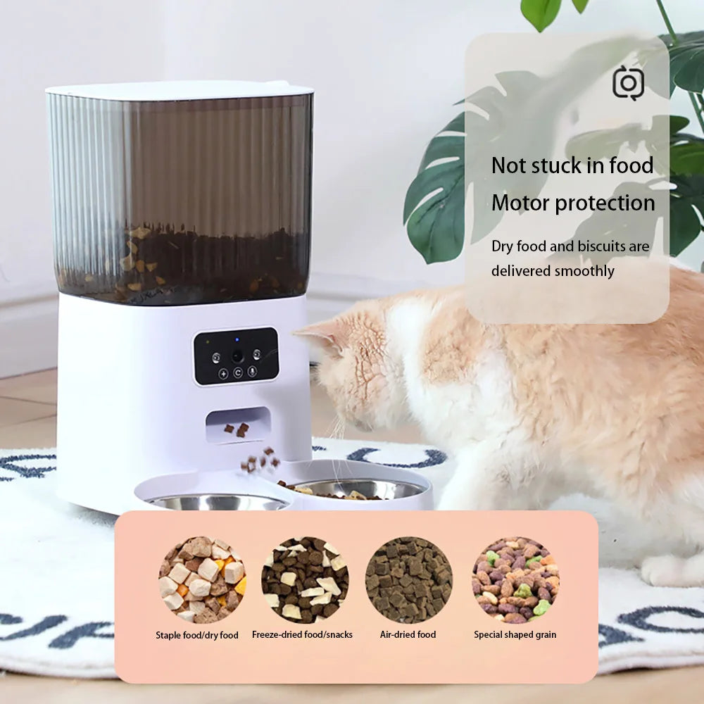 FeedView™ Smart Pet Feeder – Auto 5L Bowl + HD Camera & Voice Control