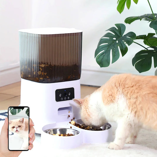 FeedView™ Smart Pet Feeder – Auto 5L Bowl + HD Camera & Voice Control