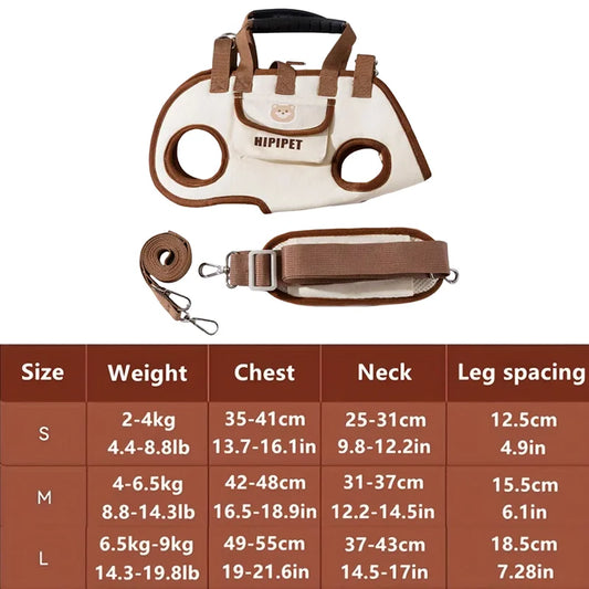 Adjustable Shoulder Pet Carrying Bag – Safe & Comfy for Daily Walks & Hiking