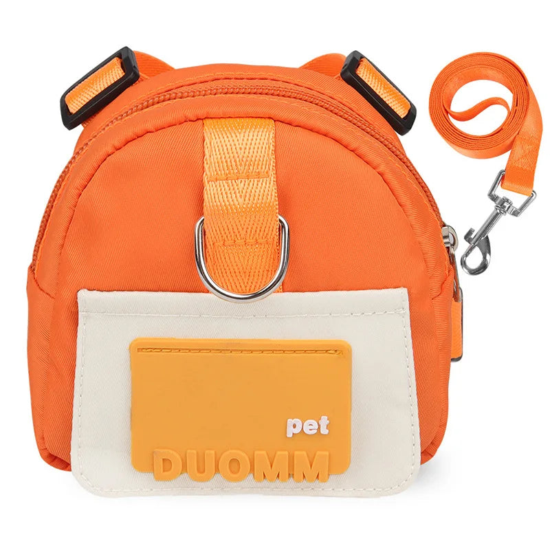 Fashion Pet Backpack – Color Contrast Travel Carrier for Small Dogs & Cats