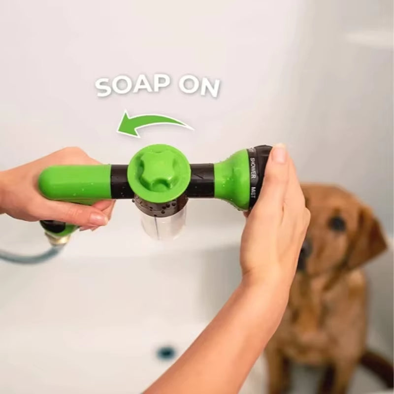 Adjustable 3-Mode Pet Shower Nozzle and Hose for Efficient Dog Bathing and Cleaning